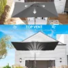 Vervangende Hoes Voor Parasol 2 X 3 M 6 Ribben UV50+ & Waterdicht Terrasparasol Bekleding