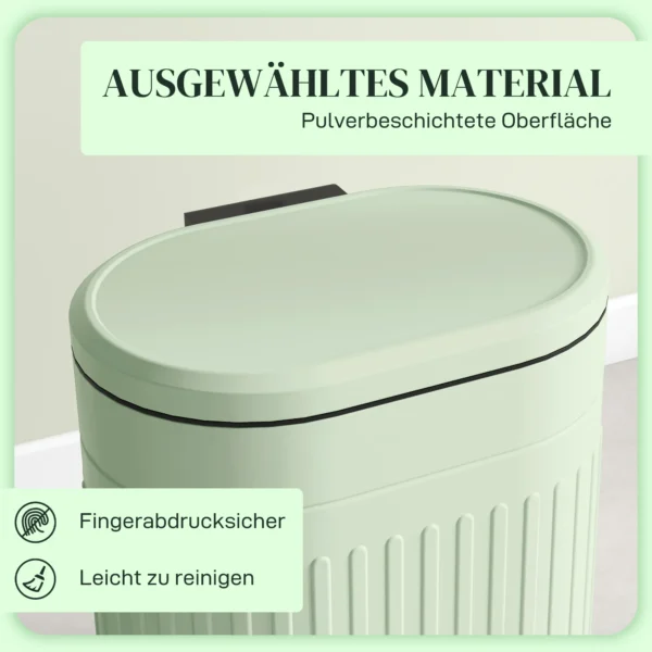 Vuilnisbak 20L Pedaalemmer Met Deksel Voetpedaal Uitneembare Binnenemmer Soft Close Functie 36,5 X 31,2 X 45 Cm, Groen