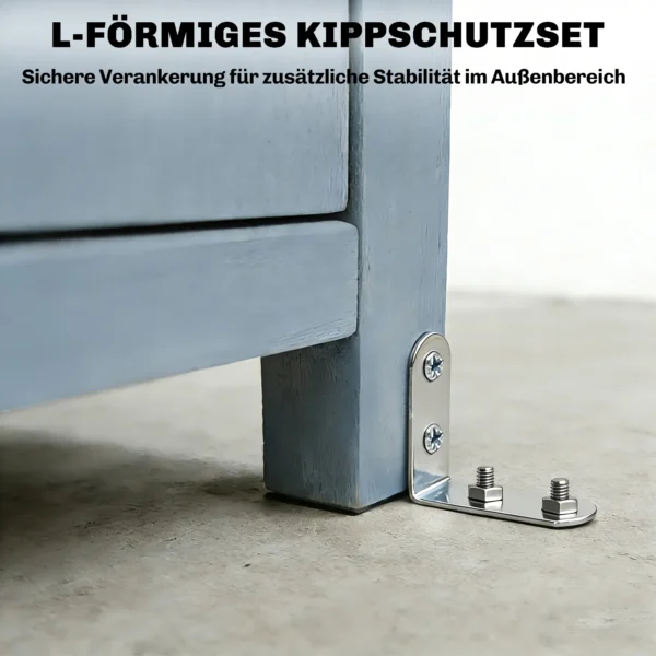 Weerbestendige Houten Tuinkast Met Dubbele Deur En Magneetsluiting Voor Tuin Terras 85 X 54 X 170 Cm Grijs