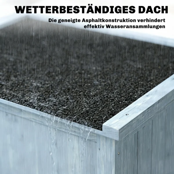 Weerbestendige Houten Tuinkast Met Dubbele Deur En Magneetsluiting Voor Tuin Terras 85 X 54 X 170 Cm Grijs