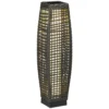 Zonne energie Staande Lamp Rattan Solarlampen Met Lichtsensor Automatische LED Solarlicht In Boho stijl IP44 Waterdicht