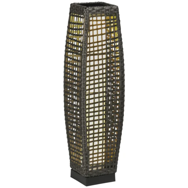 Zonne energie Staande Lamp Rattan Solarlampen Met Lichtsensor Automatische LED Solarlicht In Boho stijl IP44 Waterdicht