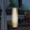 Zonne energie Staande Lamp Rattan Solarlampen Met Lichtsensor Automatische LED Solarlicht In Boho Stijl IP44 Waterdicht