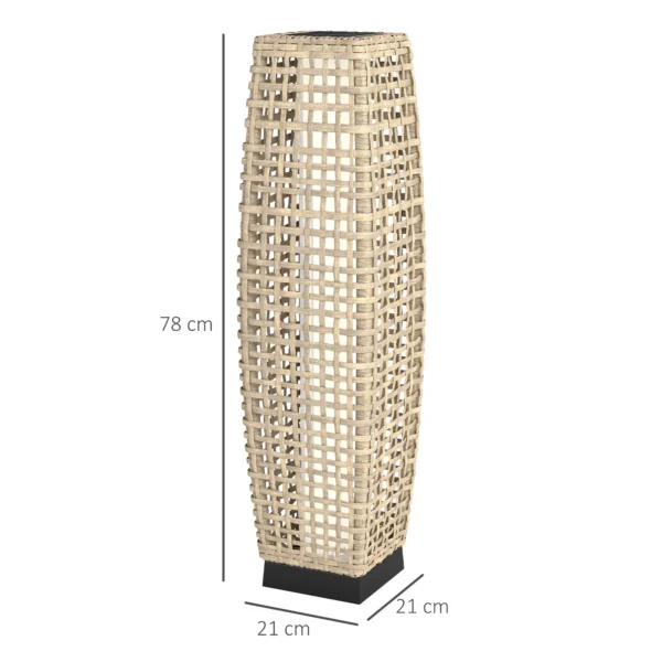 Zonne energie Staande Lamp Rattan Solarlampen Met Lichtsensor Automatische LED Solarlicht In Boho Stijl IP44 Waterdicht