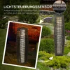 Zonne energie Staande Lamp Rattan Solarlampen Met Lichtsensor Automatische LED Solarlicht In Boho stijl IP44 Waterdicht