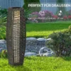 Zonne energie Staande Lamp Rattan Solarlampen Met Lichtsensor Automatische LED Solarlicht In Boho stijl IP44 Waterdicht