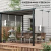 Zonwering Luifel. Pergola, Weerbestendig, Incl. Bevestigingsmateriaal, 3 X 3,5 M, Donkergrijs