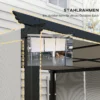 Zonwering Luifel. Pergola, Weerbestendig, Incl. Bevestigingsmateriaal, 3 X 3,5 M, Donkergrijs