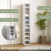 10 traps Schoenenrek, Schoenenkast, Opvouwbaar, Geventileerde Achterkant, Kunststof, Wit