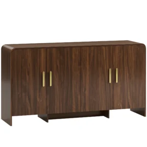152 Cm Sideboard Buffetkast Met Soft Close Deuren, TV Kast Voor Televisies Tot 72 Inch, Walnootbruin