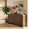 152 Cm Sideboard Buffetkast Met Soft Close Deuren, TV Kast Voor Televisies Tot 72 Inch, Walnootbruin