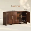 152 Cm Sideboard Buffetkast Met Soft Close Deuren, TV Kast Voor Televisies Tot 72 Inch, Walnootbruin