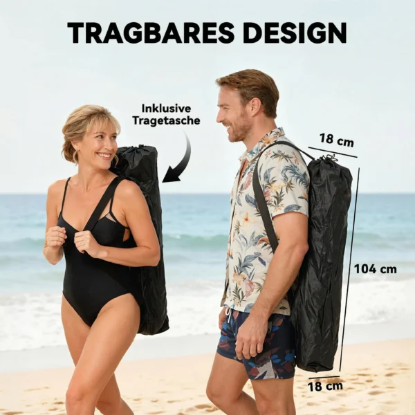 2 delige Set Opvouwbare Campingstoel, Visstoel Met Verstelbare Rugleuning, Voetensteun, Bekerhouder, Hoofdsteun, Donkergrijs