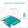 2 delige Set Opvouwbare Campingstoelen Met 6 voudig Verstelbare Netrugleuning Hoofdsteun 62 X 65 X 80 Cm Turquoise
