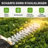 2 in 1 Elektrische Hagen & Struikenschaar Met 2 X 7,2V Oplaadbare 2,0 Ah Batterij, 2 Vervangbare Messen Zwart