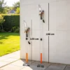 2 in 1 Takkenzaag Met Geïntegreerde Takkenschaar, Boomzaag Met Telescoopsteel 135/172/199 Cm Voor Hoge Takken Oranje