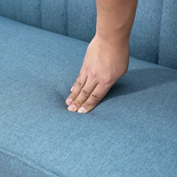 2 zits Bank, Zachte Bekleding, Onderhoudsvriendelijke Hoes, Tot 220 Kg, 117 X 56,5 X 77 Cm, Blauw