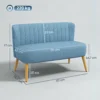 2 zits Bank, Zachte Bekleding, Onderhoudsvriendelijke Hoes, Tot 220 Kg, 117 X 56,5 X 77 Cm, Blauw