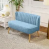 2 zits Bank, Zachte Bekleding, Onderhoudsvriendelijke Hoes, Tot 220 Kg, 117 X 56,5 X 77 Cm, Blauw