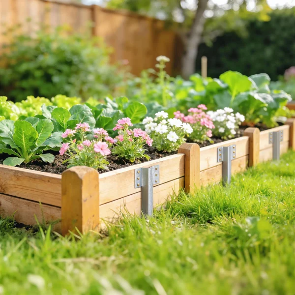 20 pack Spoorbielzen Bevestigingshoeken, 41 Cm Zware Last Verzinkte Stalen Palen Met Schroeven En Handschoenen