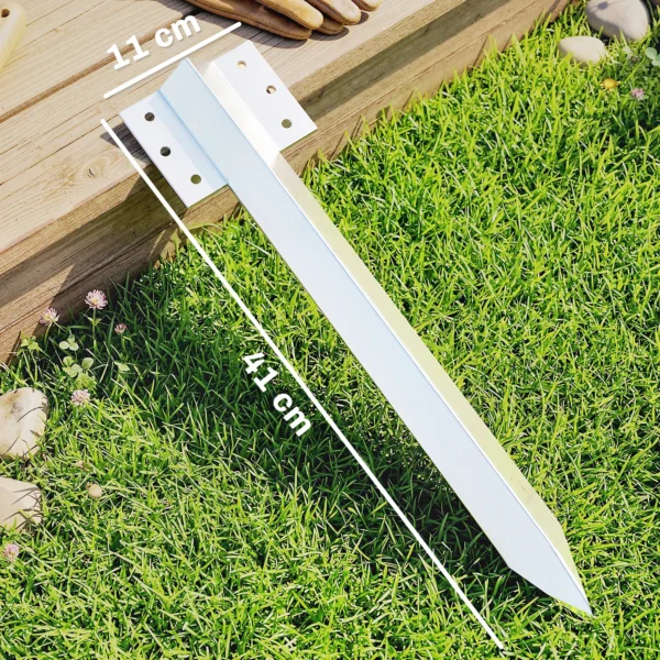 20 pack Spoorbielzen Bevestigingshoeken, 41 Cm Zware Last Verzinkte Stalen Palen Met Schroeven En Handschoenen