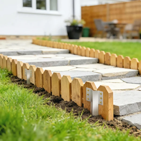 20 pack Spoorbielzen Bevestigingshoeken, 41 Cm Zware Last Verzinkte Stalen Palen Met Schroeven En Handschoenen