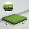 22 delige Set Kunstgras Tegels 30x30 Cm Grastegels Met Drainagesysteem, 2m² Kunststof Grastapijt