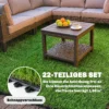22 delige Set Kunstgras Tegels 30x30 Cm Grastegels Met Drainagesysteem, 2m² Kunststof Grastapijt