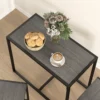 3 delige Bartafel Set Hoge Tafel Set 3 delig, 2 Stoelen, 1 Tafel, 90 Cm X 47 Cm X 76 Cm, Grijs