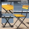 3 delige Eetgroep Voor 2 Personen Inklapbare Eettafel Met 2 Inklapbare Stoelen Voor Terras Balkon Teak