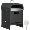 3 in 1 Buiten Pizzaoven Houtgestookte Pizza Oven 2 Niveau Oven Met Pizzasteen Handvatten Pizzaschep