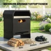 3 in 1 Buiten Pizzaoven Houtgestookte Pizza Oven 2 Niveau Oven Met Pizzasteen Handvatten Pizzaschep