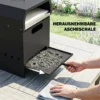 3 in 1 Buiten Pizzaoven Houtgestookte Pizza Oven 2 Niveau Oven Met Pizzasteen Handvatten Pizzaschep