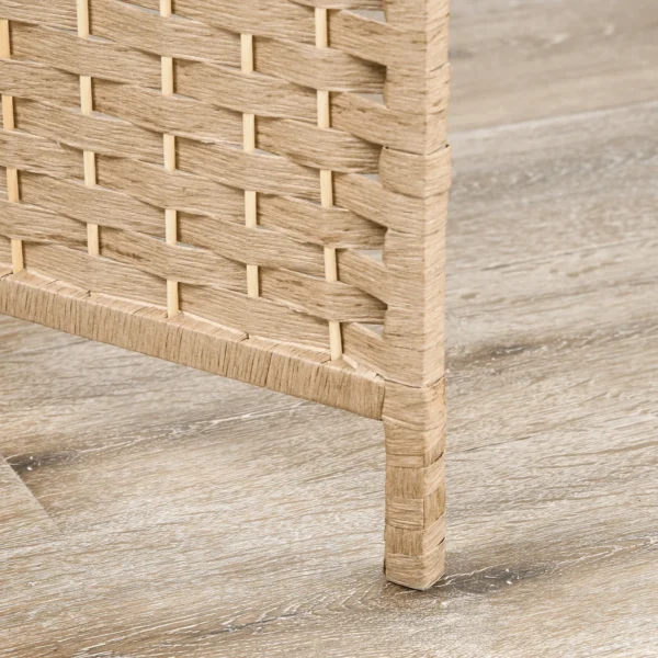 4 delige Kamerverdeler, 160 X 170 Cm, Opvouwbare Scheidingswand Met 2 Planken