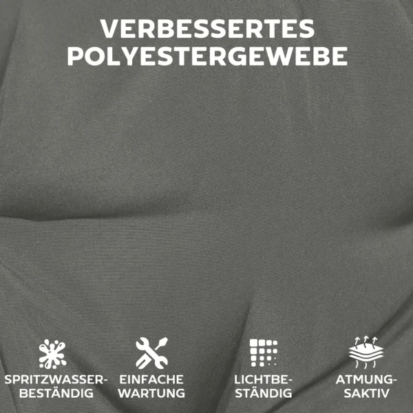 4 delige Set Zitkussens 39,5 X 39,5 X 10 Cm Stoelkussens Met Banden, Antislip Outdoor Indoor Zitkussen