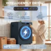 5kg Ablufttrockner, 1000W Compacte Vrijstaande Voorlader Wasdroger Met Roestvrijstalen Trommel, Timer, Blauw