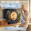 5kg Ablufttrockner, 1000W Compacte Vrijstaande Voorlader Wasdroger Met Roestvrijstalen Trommel, Timer, Blauw