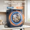 5kg Ablufttrockner, 1000W Compacte Vrijstaande Voorlader Wasdroger Met Roestvrijstalen Trommel, Timer, Blauw