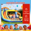 8 in 1 Springkasteel Met Blower Glijbaan Zwembad Trampoline Klimmuur Voor Binnen Buiten 350x325x210cm Veelkleurig