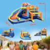 8 in 1 Springkasteel Met Blower Glijbaan Zwembad Trampoline Klimmuur Voor Binnen Buiten 350x325x210cm Veelkleurig