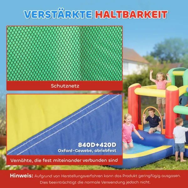 9 in 1 Opblaasbaar Springkasteel Met Blower Glijbaan Zwembad Waterpistool Voor 3 8 Jaar 330x290x185 Cm Veelkleurig