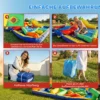 9 in 1 Opblaasbaar Springkasteel Met Blower Glijbaan Zwembad Waterpistool Voor 3 8 Jaar 330x290x185 Cm Veelkleurig