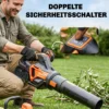 Accu bladblazer 20V Draadloos Met 2x4.0Ah Batterij & Oplader Turbo Boost 162,7 Km/u Blaassnelheid