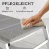 Ademende Tuinligstoel Met 6 voudig Verstelbare Rugleuning Aluminium Frame Lichtgrijs