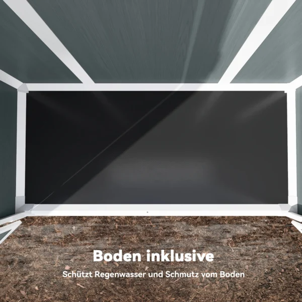 Apparatenhuis 0,8m², Tuinschuur Met Inklapbare Planken, 134 X 68,5 X 170 Cm Kunststof Met Afsluitbare Dubbele Deur Bodem