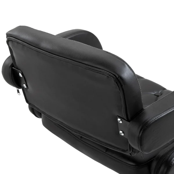 Barkruk, Hoogte Verstelbaar 360° Draaibare Barstoel Met Metalen Frame, Rugleuning, Voetensteun, 61x50x93 113 Cm, Zwart