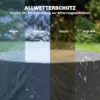 Beschermhoes Voor Tuinmeubelen Winterbestendig Waterdicht Hoes Anti UV Afdekzeil 420D Oxford Stof Ø214x70Hcm Zwart