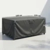 Beschermhoes Voor Tuinmeubelen Winterbestendig Waterdicht Winddicht Anti UV Afdekzeil 420D Oxford Stof 180x120x74cm Zwart