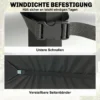 Beschermhoes Voor Tuinmeubelen Winterbestendig Waterdicht Winddicht Anti UV Afdekzeil 420D Oxford Stof 180x120x74cm Zwart