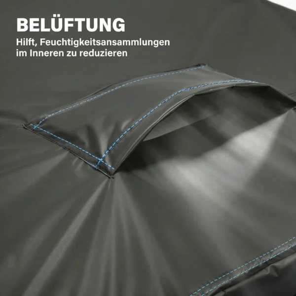 Beschermhoes Voor Tuinmeubelen Winterbestendig Waterdicht Winddicht Anti UV Afdekzeil 420D Oxford Stof 180x120x74cm Zwart